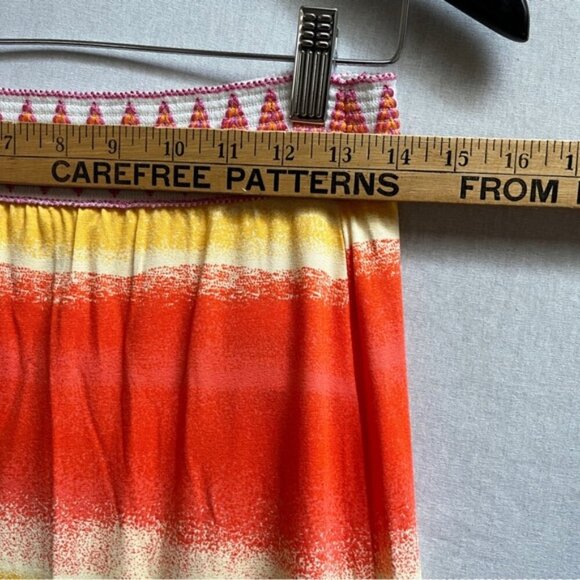 NWT Esqualo bright orange yellow ombre maxi skirt Sz S - Picture 10 of 10